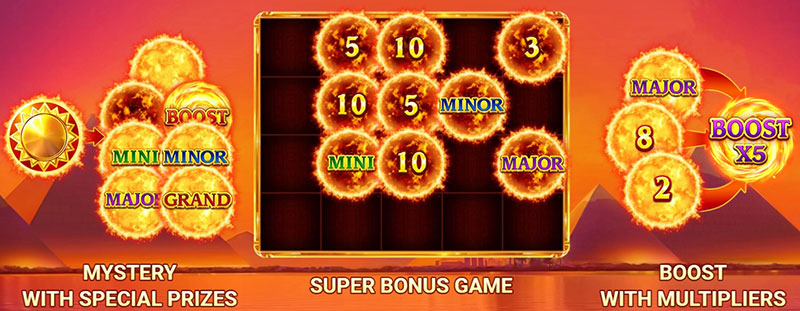 3 Oaks Sun of Egypt 4 Slot - Bonus Features