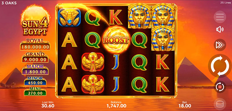 3 Oaks Sun of Egypt 4 Slot - Boost Symbol