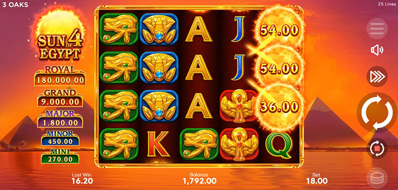 3 Oaks Sun of Egypt 4 Slot - Bonus Symbol
