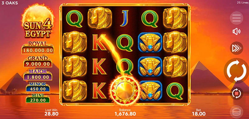 3 Oaks Sun of Egypt 4 Slot - Mystery Symbol