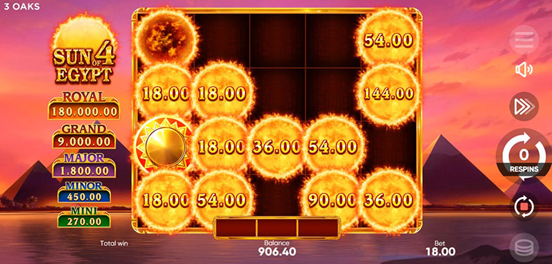 3 Oaks Sun of Egypt 4 Slot - Super Bonus Symbol