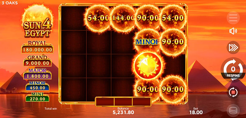 3 Oaks Sun of Egypt 4 Slot - Mystery Symbol