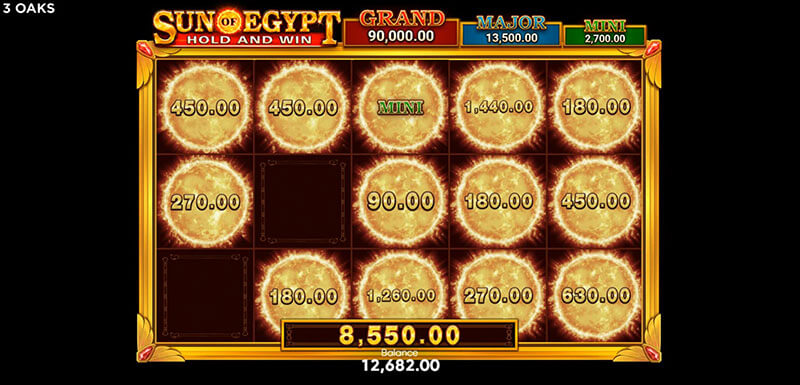 3 Oaks Sun of Egypt Slot - Total Bonus