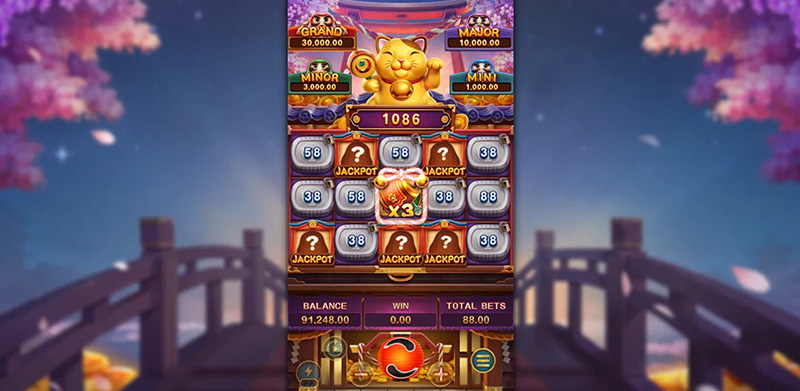 FC Win Win Neko Slot - Scatter Symbol With 3X