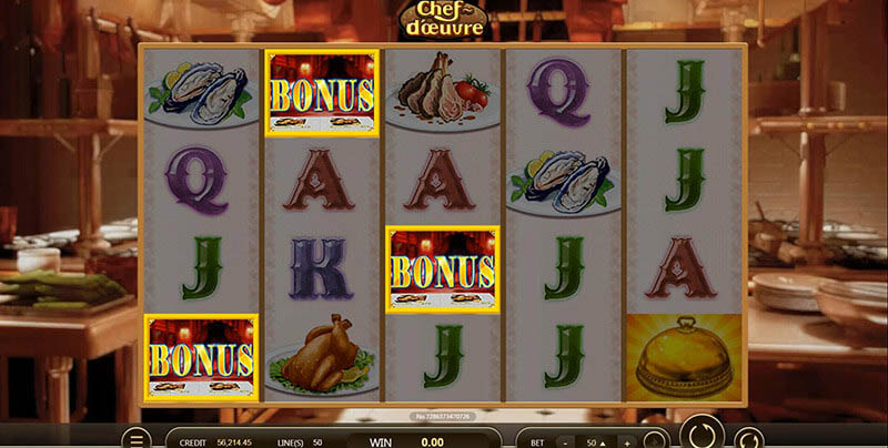 Chef d'Oeuvre Slot Machine Free Spin Bonus