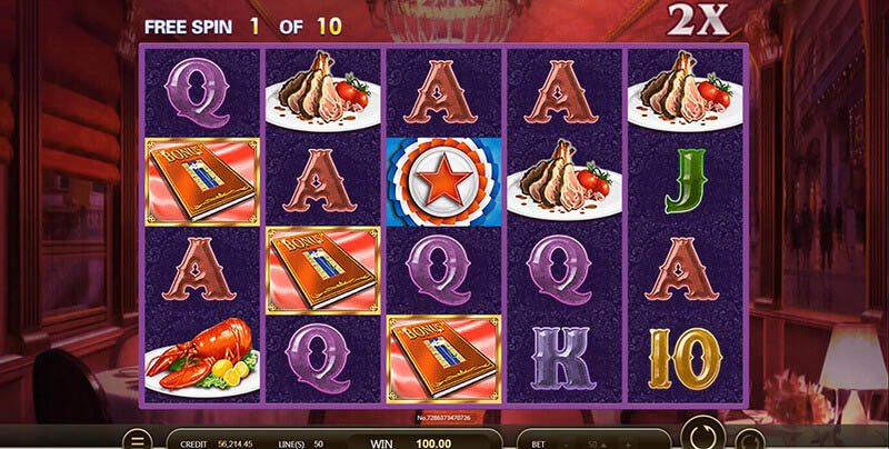 Chef d'Oeuvre Slot Machine Free Spin Bonus