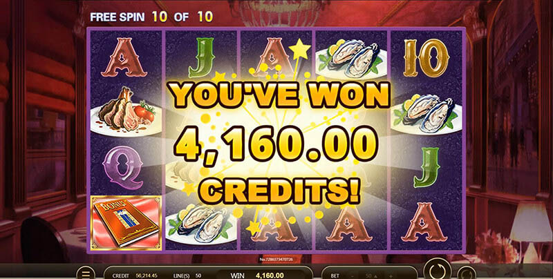 Chef d'Oeuvre Slot Machine Big Win