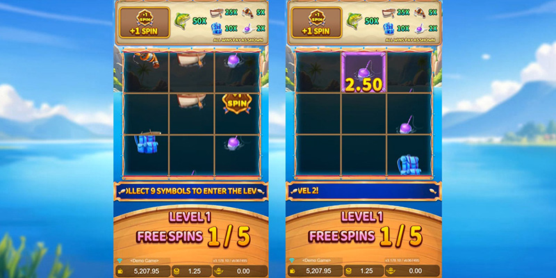 JDB Fishin' Fever X-Huge Slot - Expand From 1x3 to 3x3 Grids