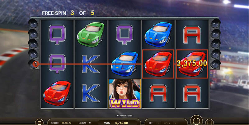 Lucky Racing Slot Machine Free Spins Bonus