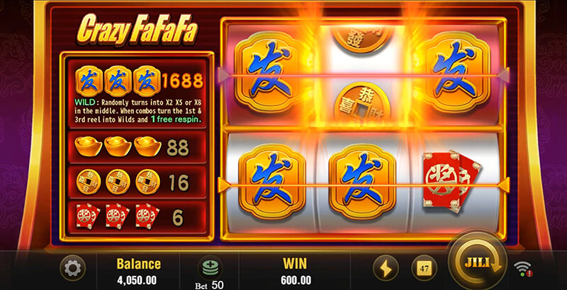 JILI Crazy FaFaFa Slot - Respin