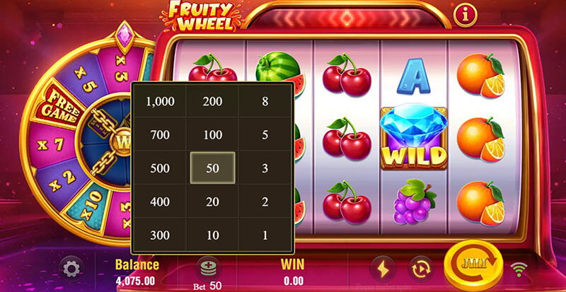 JILI Fruity Wheel Slot - Betting Option, Auto Spin, Turbo Spin