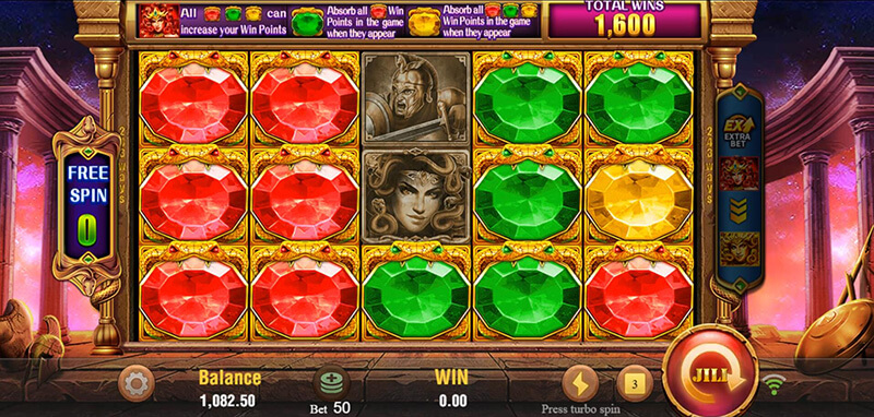JILI Medusa Slot - Ruby, Emerald, Topaz Symbols