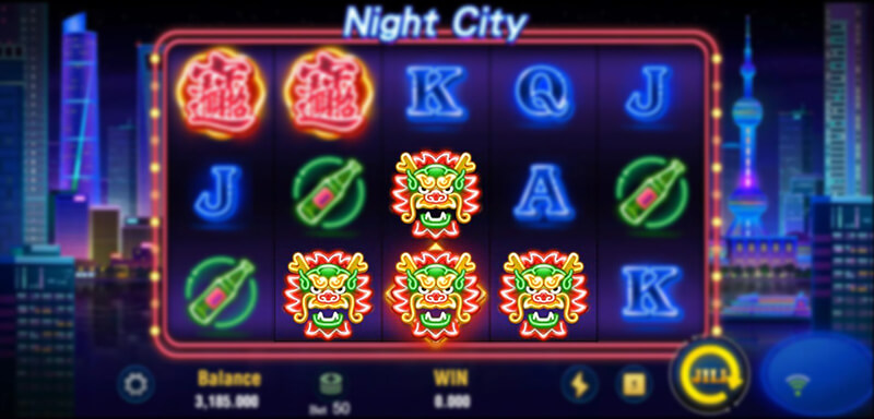 JILI Night City Slot - Special Symbol Expand Vertically and Horizontally