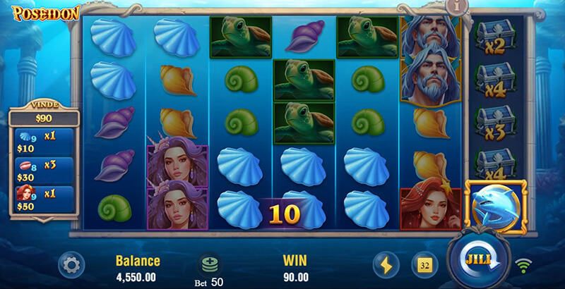 JILI Poseidon Slot - Shark Symbol