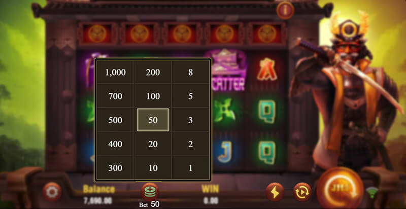 JILI Shogun Slot - Betting Option, Auto Spin, Turbo Spin